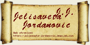 Jelisaveta Jordanović vizit kartica